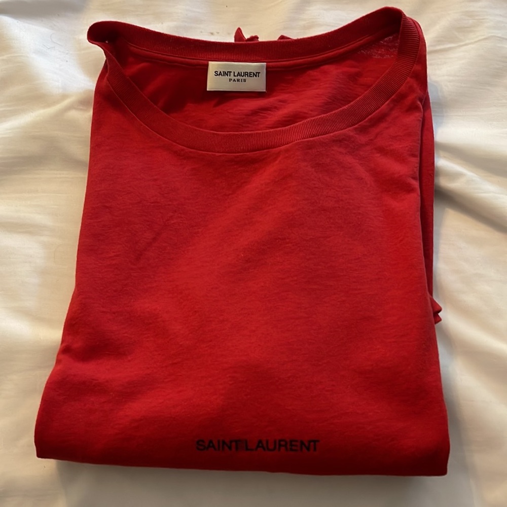 Women’s red Saint Laurent T-shirt